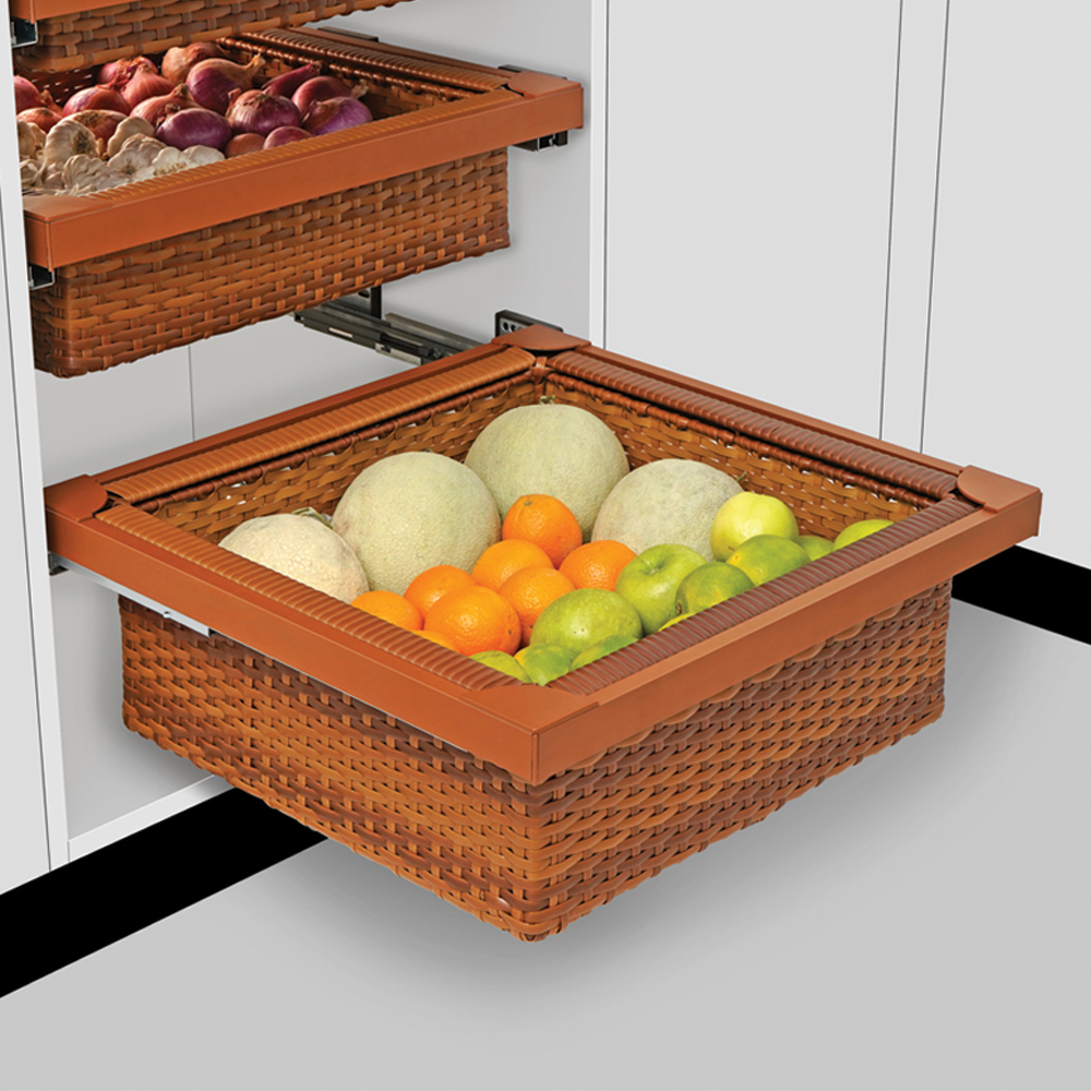 Wicker Basket - Soft Close - Light Brown